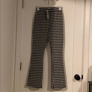 UO GINGHAM KICKFLARE PANTS